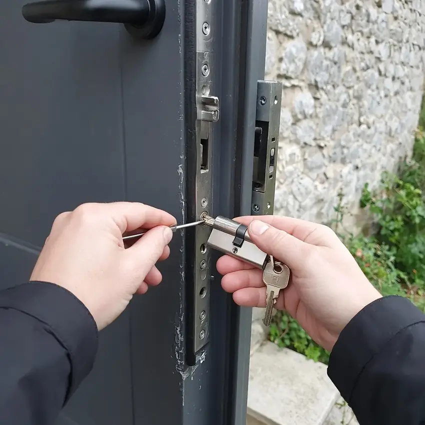 Remplacement d’un cylindre de serrure sur une porte